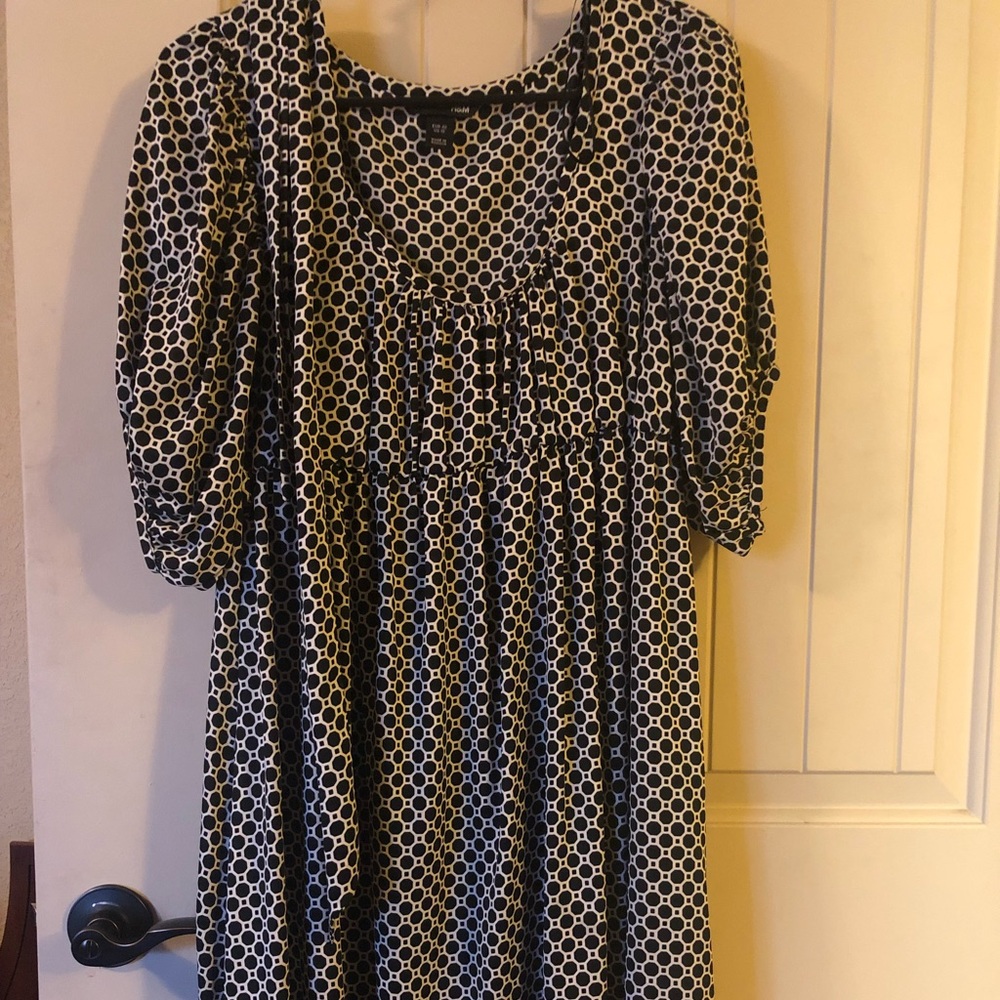 Black and White Polka Dot Babydoll dress